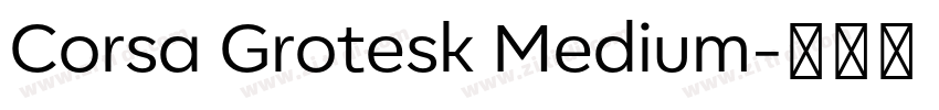 Corsa Grotesk Medium字体转换